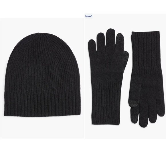 Nordstrom Recycled Cashmere Blend Beanie and Gloves main image 5